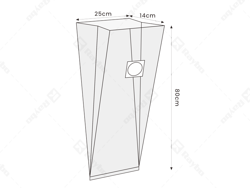 Sizes of Raybo Mushroom Grow Bags with Injection Port